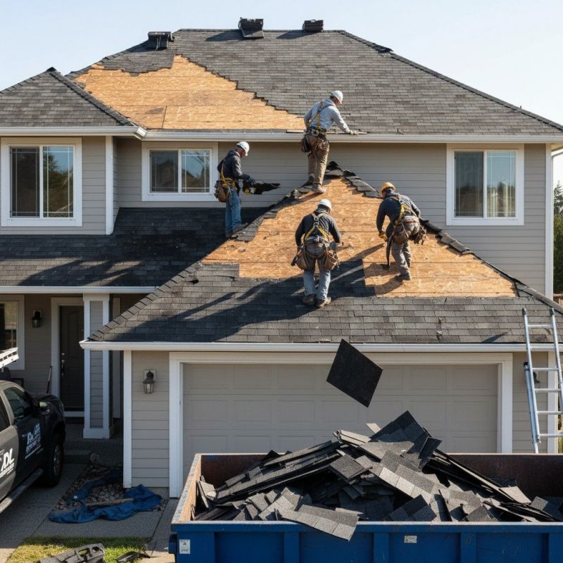 Damaged Roof Replacement