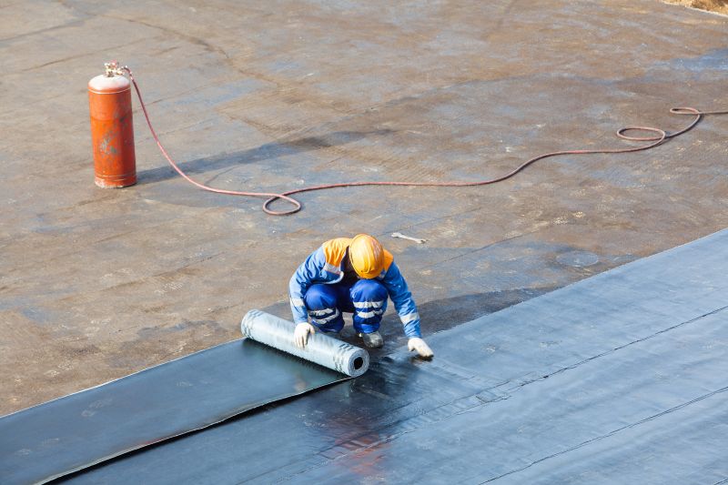 Single Ply Roof Installation detail